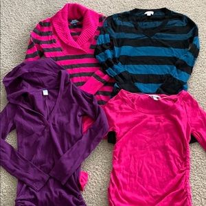 Size xs maternity sweater/top lot of 4
